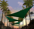 Amgo Custom Size 13' x 13' x 13' Green Triangle Sun Shade Sail Order to Make Canopy Awning UPF50+ AGSLT, 95% UV Blockage, Water & Air Permeable, 200GSM Commercial Standard (We Customize)