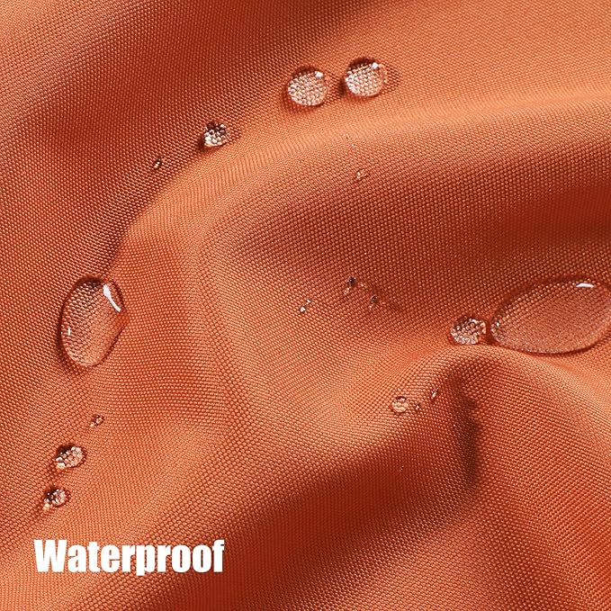 BONZER Outdoor Waterproof Curtains for Patio Privacy Grommet Light Filtering Outside Curtains for Gazebo, Porch, Pergola, Pavilion, 1 Panel, 84W x 108L inch, Mecca Orange