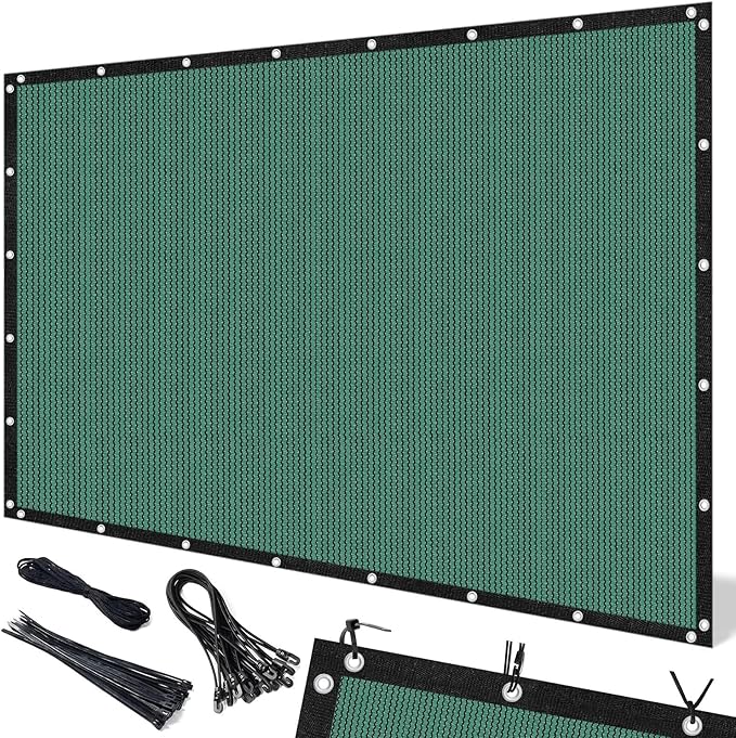 Artpuch 90% Sun Shade Cloth, 6 x 10 FT Pergola Shade Cover Canopy with Grommets, Sun Screen Fabric Tarp for Patio, Outdoor, Garden, Backyard, Green