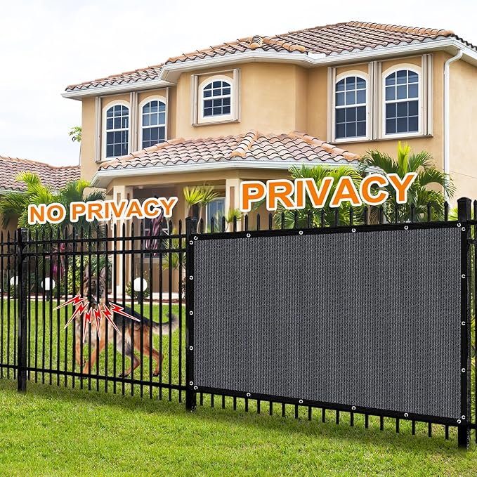 Artpuch 90% Sun Shade Cloth, 3 x 6 FT Pergola Shade Cover Canopy with Grommets, Sun Screen Fabric Tarp for Patio, Outdoor, Garden, Backyard, Dark Grey