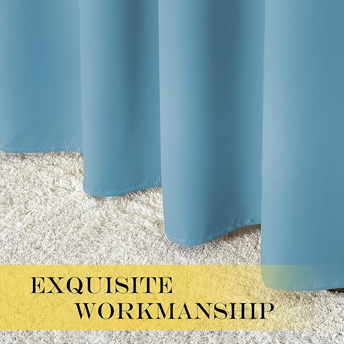 NICETOWN Thermal Curtain 84 inches Long - (Teal Blue Color) Thermal Insulated Window Treatment Drape, Room Darkening Modern Drapery for Boy's Room,52x84 inches, One Panel