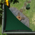 Amgo Custom Size 12' x 16' x 20' Green Right Triangle Sun Shade Sail UPF50+ AGTAPRT12, Order to Make Canopy Awning, 95% UV Blockage, Water & Air Permeable, Commercial Standard (We Customize)
