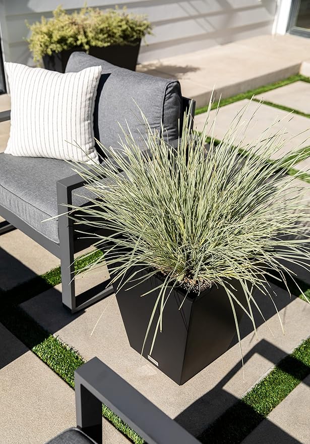 Veradek Pure Series Nobleton Plastic Planter - Large Pots for Indoor or Outdoor Porch/Patio | Durable All-Weather Use with Drainage Holes | Modern Planter Décor for Flowers, Shrubs, Trees