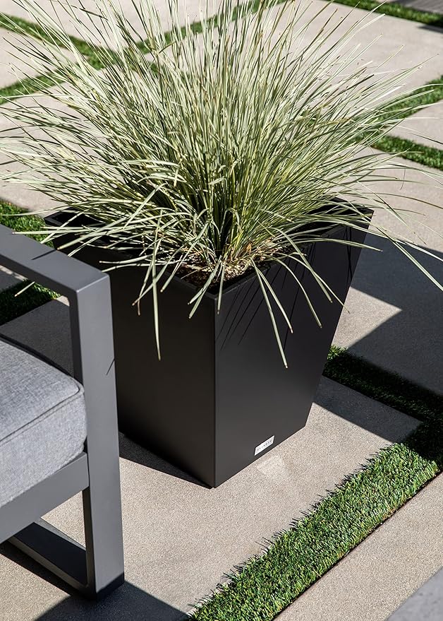 Veradek Pure Series Nobleton Plastic Planter - Large Pots for Indoor or Outdoor Porch/Patio | Durable All-Weather Use with Drainage Holes | Modern Planter Décor for Flowers, Shrubs, Trees