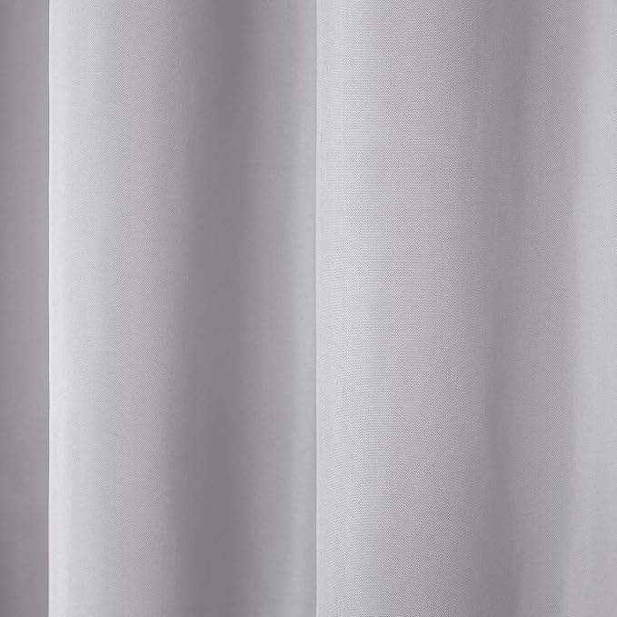 Town & Country Basics Cabana Solid Heavyweight Indoor Outdoor Curtains, Light Filtering Opacity with Grommet Top, Water Repellent, 2-Pack Set, 54"x144", Cloud Grey