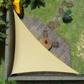 Amgo Custom Size 19' x 24' x 30.6' Beige Right Triangle Sun Shade Sail UPF50+ AGTAPRT12, Order to Make Canopy Awning, 95% UV Blockage, Water & Air Permeable, Commercial Standard (We Customize)