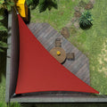 Amgo Custom Size 16' x 22' x 27.2' Red Right Triangle Sun Shade Sail Order to Make Canopy Awning UPF50+ AGSLT, 95% UV Blockage, Water & Air Permeable, 200GSM Commercial Standard (We Customize)