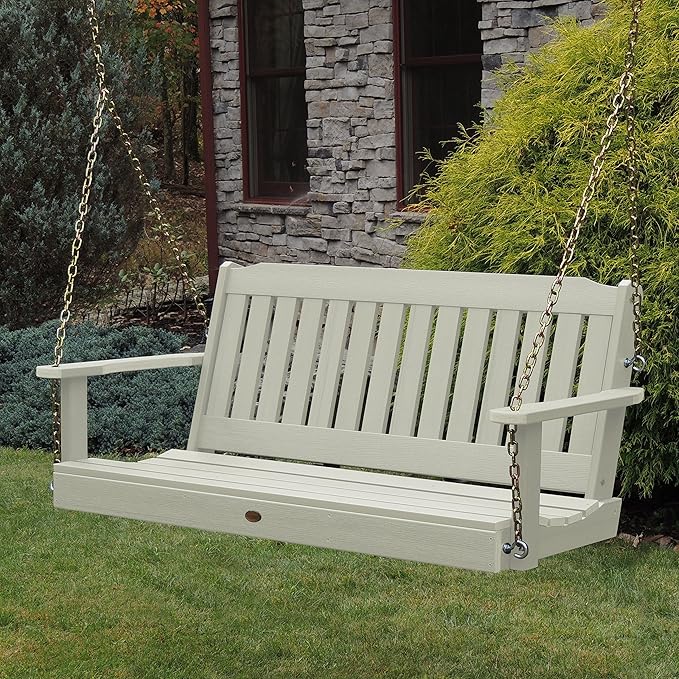 highwood AD-PORL2-WAE Lehigh Porch Swing, 4 Feet, Whitewash